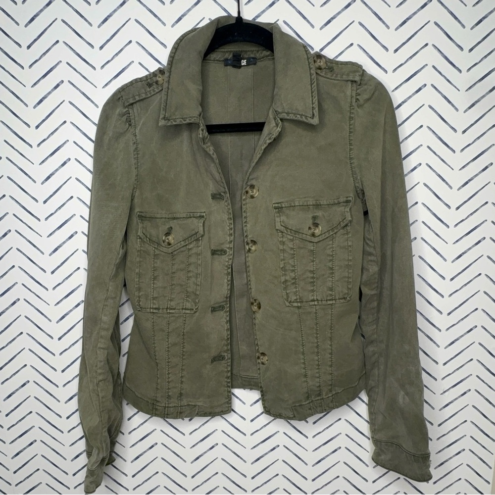 PAIGE Pacey Jacket Military Jacket Size Small Olive Green - Picture 4 of 14
